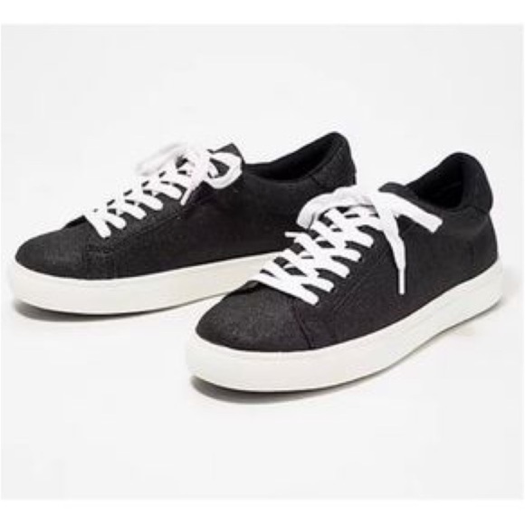 Isaac Mizrahi Shoes - NIB - Isaac Mizrahi Live! Lace-Up Black Glitter Sneakers - Size 5.5
